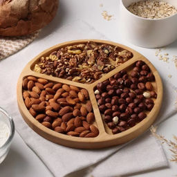 Менажница круглая 3-х секц. d=25*1.8 см (береза, масло) арт.20512525/818