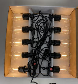 Гирлянда 5 м с насадками Лампочки, IP44, УМС,10 LED, свечение тёплое белое, 220 В - Super bat фото 2