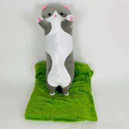 Мягкая игрушка с пледом Кот-батон 55 см 3 в 1 - Storyland фото 2