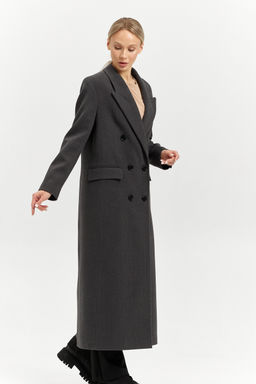 Пальто женское демисезонное 26830 (базальт/рубчик) - Kankan фото 12