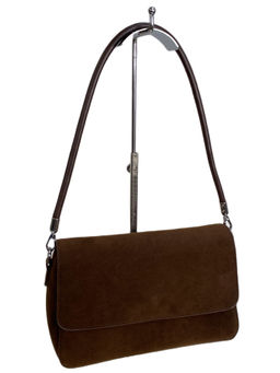 Женская сумка из искусственной замши, цвет шоколад