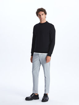 Bisiklet Yaka Uzun Kollu Erkek Sweatshirt