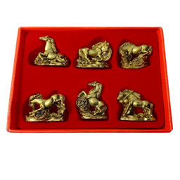 Лошадь символ 2026 года уп-6шт символ силы, мощи, достижения цели и победы 4см-4,5см