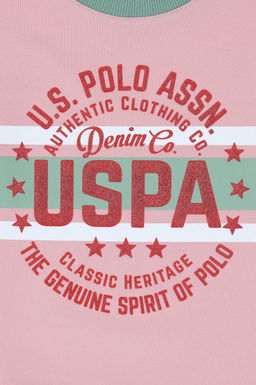 Розовый свитшот с круглым вырезом для девочек Неожиданная скидка в корзине - U.s. polo assn фото 4