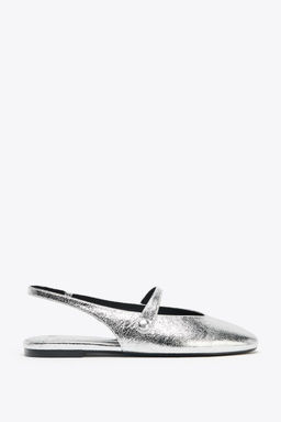 METALLIC EFFECT BALLERINAS - Zara фото 5