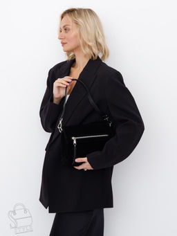 Сумка женская кожаная 8273-2PEF black Polina&Eiterou