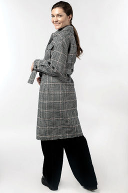 Пальто женское демисезонное (пояс) - El podio фото 4