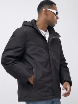 Куртка спортивная мужская зимняя большого размера черного цвета 66613Ch - Mtforce фото 11