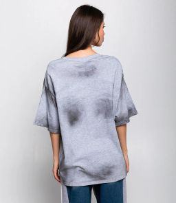 Футболка #КТ4347, серый меланж