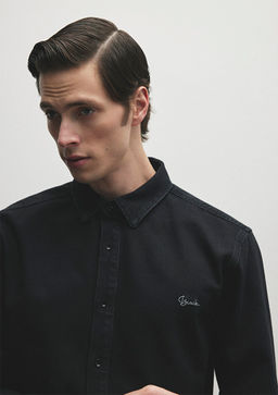 Roy Lux Black Antrasit Jean Gomlek - Mavi фото 5