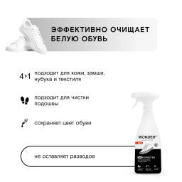 Пена очиститель для обуви и кроссовок WONDER lab, 550мл