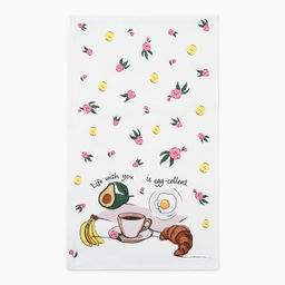 Кухонное полотенце «Доляна» Life with you, 28×46 см, 100% хлопок, рогожка 160 г/м²