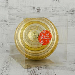 Ёлочный шар Зимнее волшебство. Сюита, d=15 см, золотистый фото 2