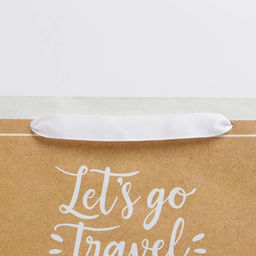 Пакет крафтовый вертикальный Let's go travel, L 31 х 40 х 11.5 см - Дарите счастье фото 3