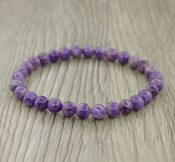 Браслет "Классика" 6мм чароит (Россия) класс A, длина 18см