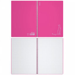 Цена за 2 шт. Тетрадь общая с пластиковой обложкой на спирали ErichKrause Silhouette, розовый, А4, 80 листов, клетка фото 2