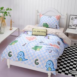 Комплект постельного белья на резинке Сатин Люкс KIDS 100% хлопок CDKR026 90*200*25/1.5 спальный/50-70 1 шт