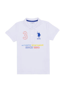 Erkek _ocuk Beyaz Polo Yaka Ti__rt