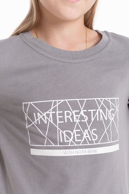 Футболка с длинным рукавом М225027Пс серый - Елена фото 8