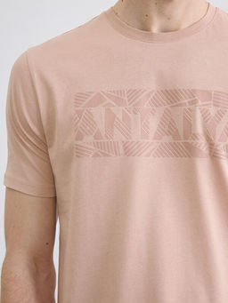 Bisiklet Yaka Antalya Bask?l? Penye Erkek Ti??rt