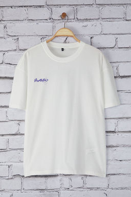 TRENDYOL MAN Beyaz Oversize/Genis Kesim Limon Bask?l? %100 Pamuklu T-Shirt TMNSS23TS00089 - Trendyolmilla фото 4