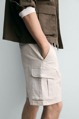 BERMUDA CARGO RELAXED FIT LAVADO / Hielo - Zara фото 5