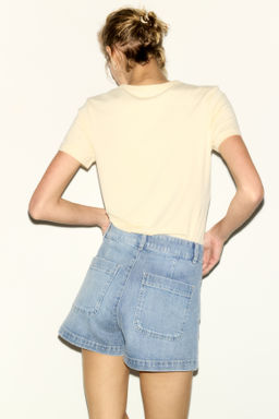Vaquero corto de talle alto - H&m фото 10