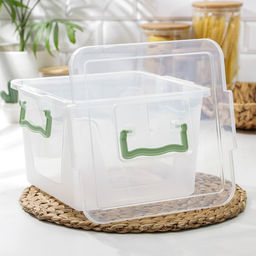 Контейнер пищевой Альтернатива, 8.5 л, пластик, прозрачный, ручки МИКС