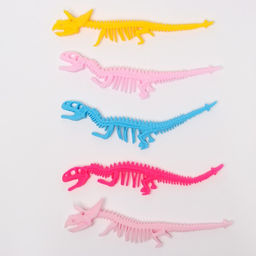 Цена за 4 шт. Антистресс сквиш мялка «Скелет динозавра», в шоубоксе, МИКС