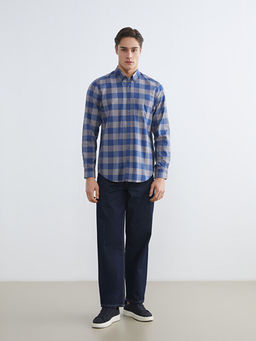 Regular Fit Ekose Poplin Erkek G?mlek