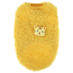 Пэт тойс (Pet toys) Одежда для собаки Жилетка с декором - тигр, р-р 2XL, длина спинки 34см/обхват груди 42см/обхват шеи 22см, цвет-желтый, искусственный мех (100% полиэстер) (Китай) - Домашняя мода фото 5