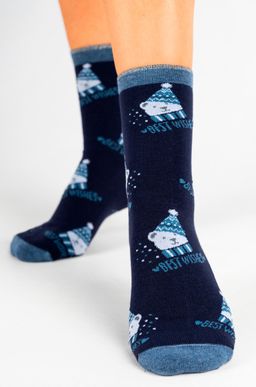 Женские носки с махровой стопой Красная ветка