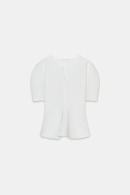 TOP PEPLUM SOFT / Blanco - Zara фото 5