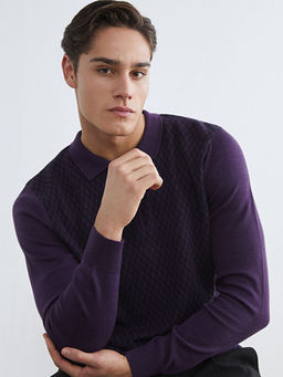 Polo Yaka Erkek Triko Kazak