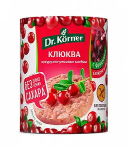 Цена за 2 шт.Хлебцы хрустящие Кукурузно-рисовые с клюквой 0,09 - Dr.korner фото 2