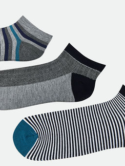 Desenli Bambu Erkek Patik ?orap 5li