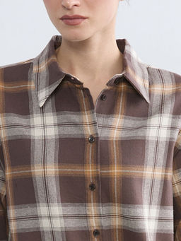 Ekose Kad?n Oduncu G?mlek Tunik