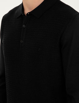 Черный свитер классического кроя - Cacharel фото 7