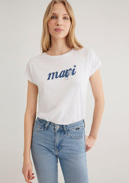 Mavi Logo Bask?l? Beyaz Tisort  фото 3