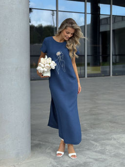 Платье DilanaVIP 2100 синий - Dilana vip фото 6