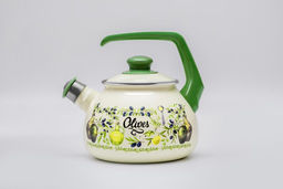 ЧАЙНИК СО СВИСТКОМ, БАКЕЛИТОВОЙ РУЧКОЙ ОЛИВА 2,5 Л