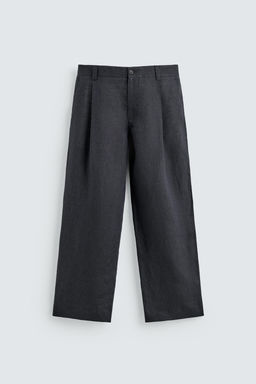 PANTAL?N 100% LINO PLIEGUES / ?ndigo - Zara фото 7