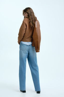 Pantal?n denim con cord?n de ajuste - H&m фото 7