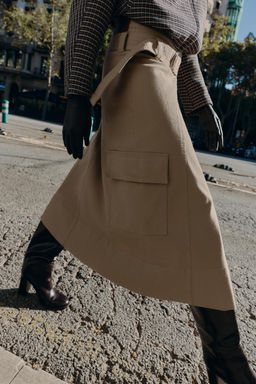 BELTED CARGO MIDI SKIRT - Zara фото 3