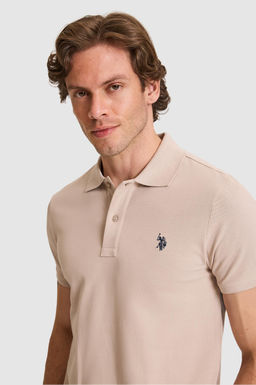 Erkek Slim Fit Polo Yaka Ta_ Basic Ti__rt