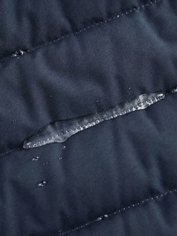 Куртка мужская гибридная стёганая с капюшоном с графеновой подкладкой синего цвета 9627_1S