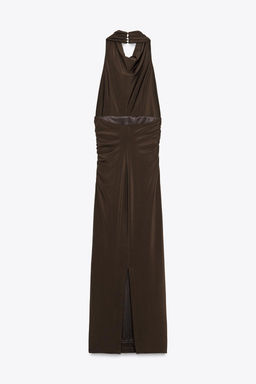 LONG HALTER DRESS WITH OPEN BACK - Zara фото 15