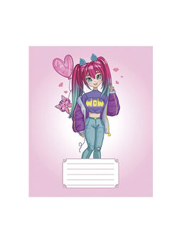 Цена за 20 шт. Тетрадь 24 листа в линейку, Calligrata «Аниме 07», МИКС