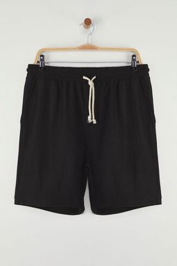 TRENDYOL MAN Siyah Regular Fit Esnek Orme Dokulu Burumcuk Kumas Sort & Bermuda TMNSS25SR00006 - Trendyolmilla фото 6