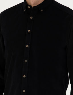 Siyah Regular Fit Uzun Kollu G_mlek